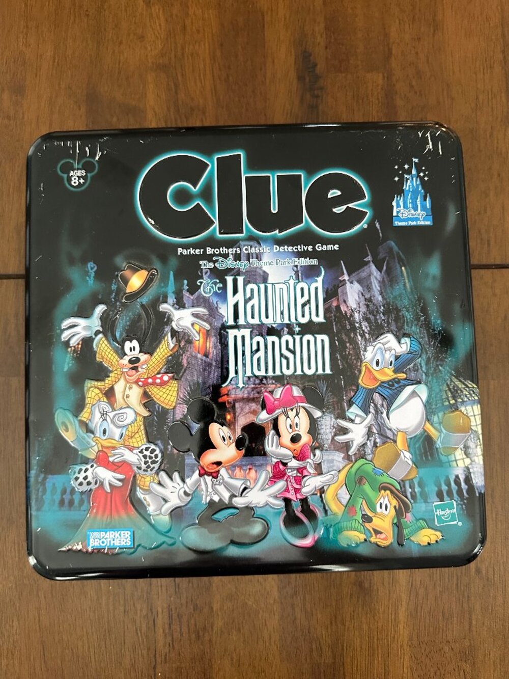 Rare Hasbro Disney Haunted Mansion Clue Board Game Theme Park Ed. (Tin) 2002